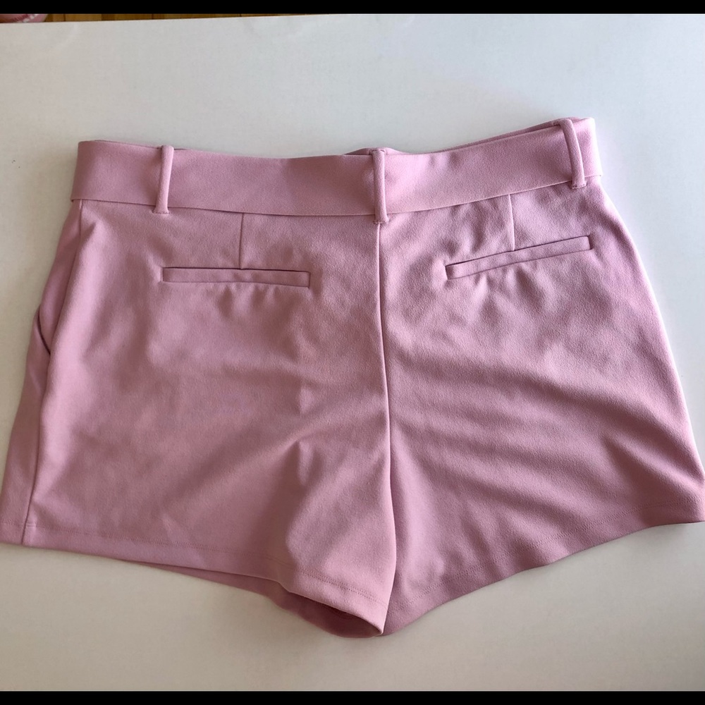 Loft Petite Tie Waist Stretch Pull on Shorts| Light Purple - Picture 3 of 4